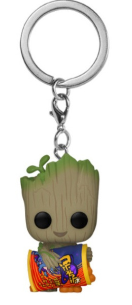 Funko Pop keychain: I am Groot - Groot with Cheese Puffs