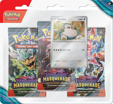 Pokemon TCG: Twilight Masquerade 3-Pack Blister - Snorlax