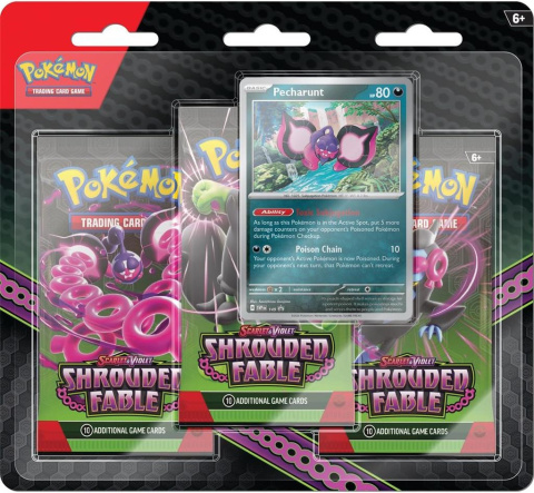 Pokemon TCG Shrouded Fable - 3-Pack Blister - Pecharunt