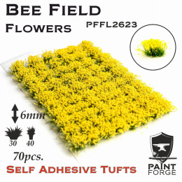 Bee Field Flowers Tufts 6mm 70szt