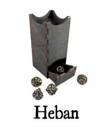 Dice Tower Mroczna Wieża Drewniana 13 cm + Klej - Heban