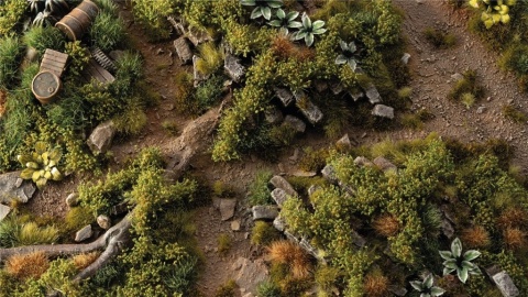 Strong Green Shrubs Tufts