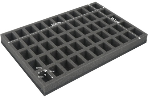 Pianka na 55 małych modeli (25 mm podstawka)