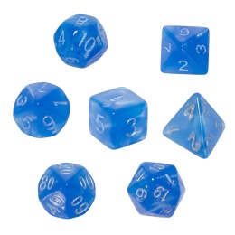 Komplet kości RPG Kamienie Księżycowe - Lapis Lazuli