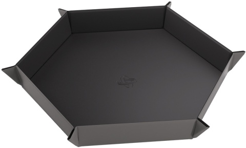 Magnetic Dice Tray - Hexagonal - Black / Gray