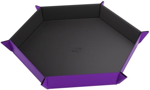Magnetic Dice Tray - Hexagonal - Black / Purple
