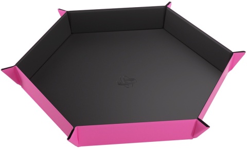 Magnetic Dice Tray - Hexagonal - Black / Pink