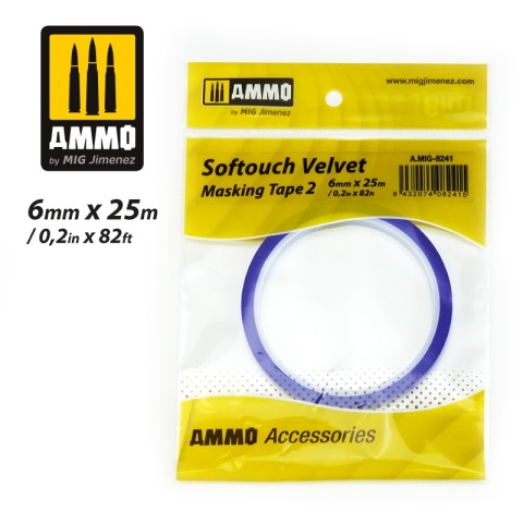 Ammo: Softouch Velvet Masking Tape 2 (6 mm x 25 m)
