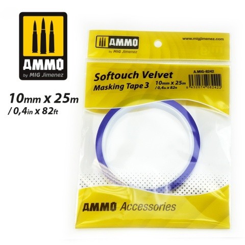 Ammo: Softouch Velvet Masking Tape 3 (10 mm x 25 m)
