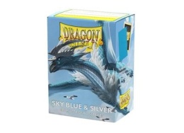 Dragon Shield Matte Dual Sleeves - Sky Blue & Silver