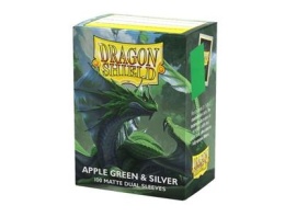 Dragon Shield Matte Dual Sleeves - Apple Green & Silver