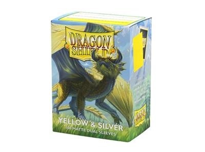 Dragon Shield Matte Dual Sleeves - Yellow & Silver