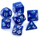 Komplet kości RPG Perłowe - Ciemnoniebieskie