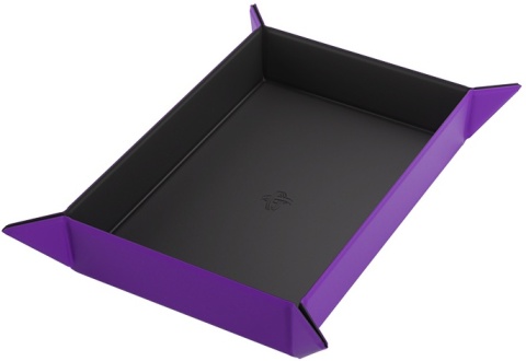 Magnetic Dice Tray - Rectangular - Black / Purple