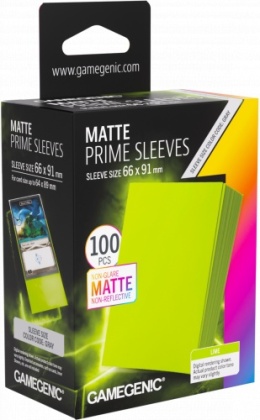 Matte Prime Sleeves (66x91 mm) - Lime - 100 sztuk
