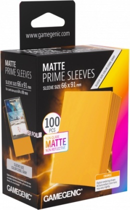 Matte Prime Sleeves (66x91 mm) - Orange - 100 sztuk