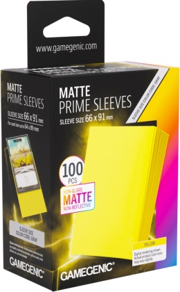 Matte Prime Sleeves (66x91 mm) - Yellow - 100 sztuk