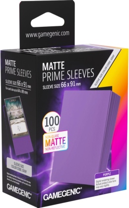 Matte Prime Sleeves (66x91 mm) - Purple - 100 sztuk