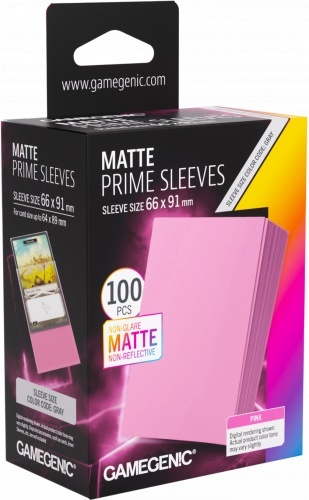 Matte Prime Sleeves (66x91 mm) - Pink - 100 sztuk