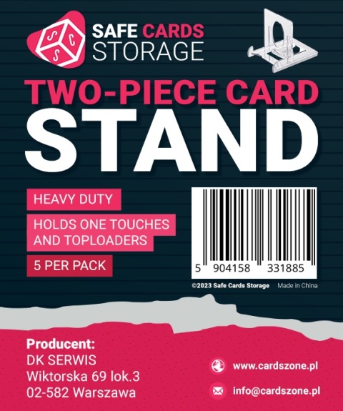 Stand Dwuczęściowy stojak na karty (5 sztuk)