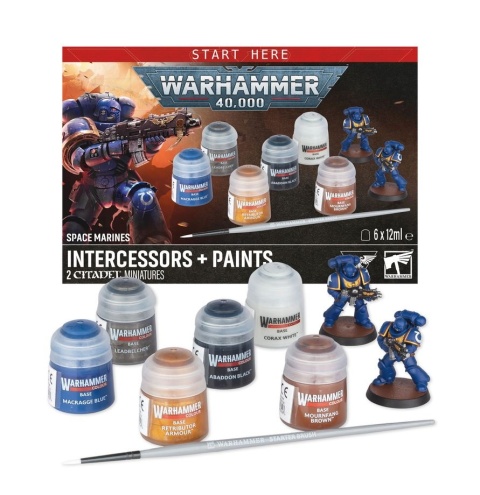 SPACE MARINES INTERCESSORS + PAINTS