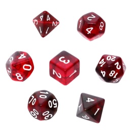 Zestaw kości RPG Kamienie Księżycowe - Bordo